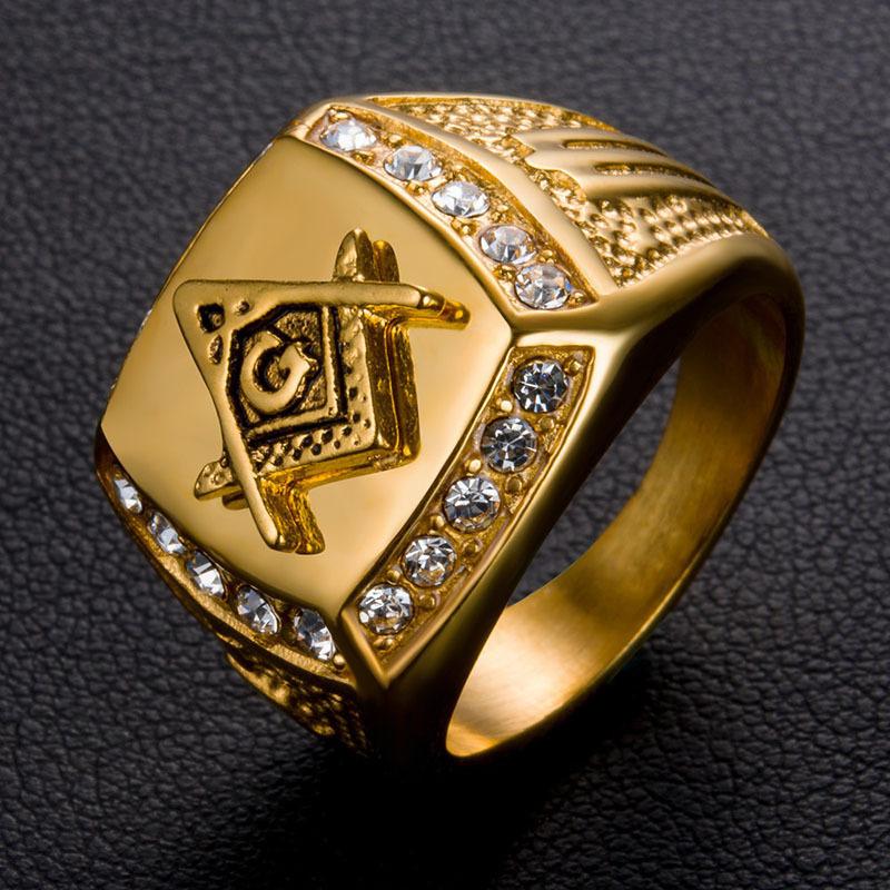 European and American Logo Rings, Men's Rings, Hip-hop Fashion Accessories