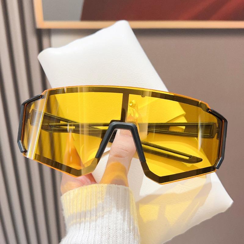 New Outdoor Sports Riding Windproof Sunshade Mirror Sunglasses for Men Women Large Frame Slimming
