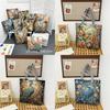 Peacock Canvas Tote Bag With Embroidery And Large Capacity For Daily Use