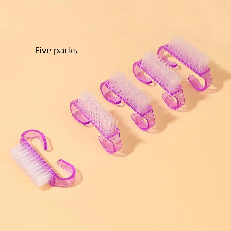 Colorful Translucent Nail Cleaning Brushes Soft Bristle Portable Nail Scrubber for Home Use Professional Nail Salons Manicure