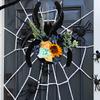 Halloween Simulated Spider Home Garden Wall Hanging Decorative Silk Flowers For Front Door Party Decoration