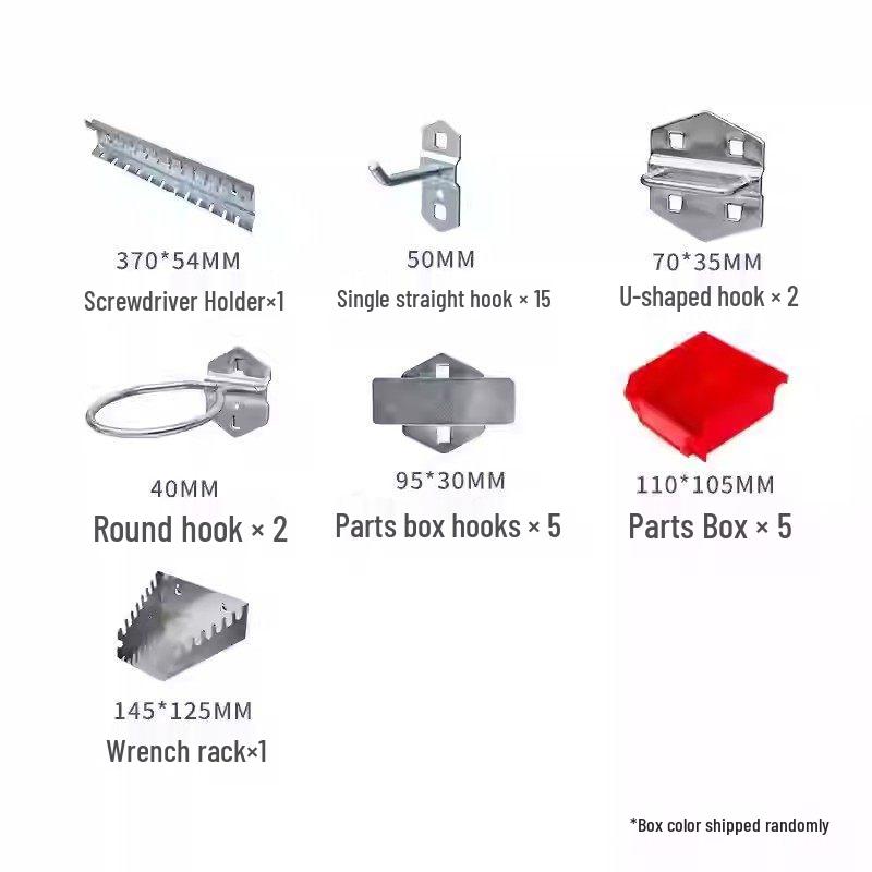 Mobile Hardware Tool & Material Rack with Pegboard & Parts Box Display