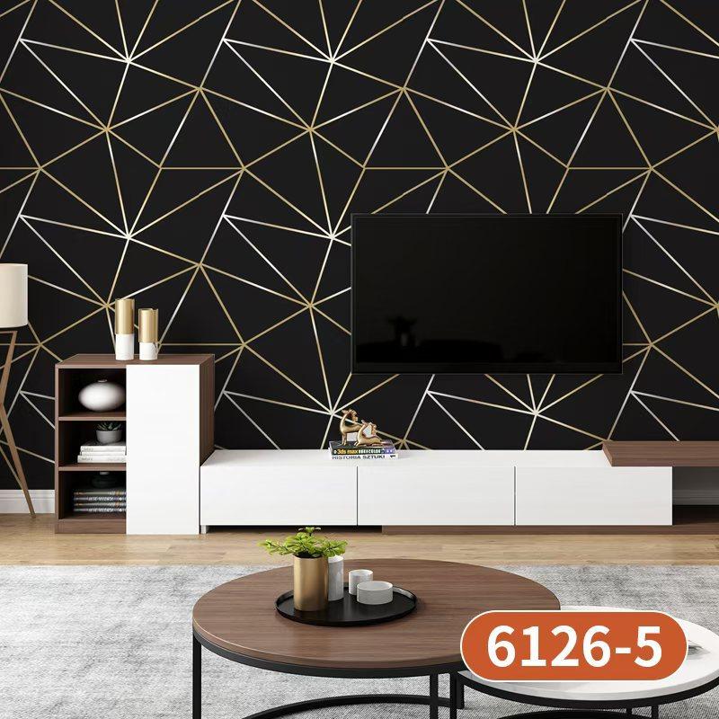 3D Geometrisk Självhäftande PVC Dra & Klistra Tapet Modern Texturerad Dekor för Vardagsrum, Sovrum, Hemma-kontor | Lätt Avtagbar Väggdekal