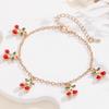 Retro Double-Layer Cherry Bracelet: European & American INS Style with Ancient Chinese Influences