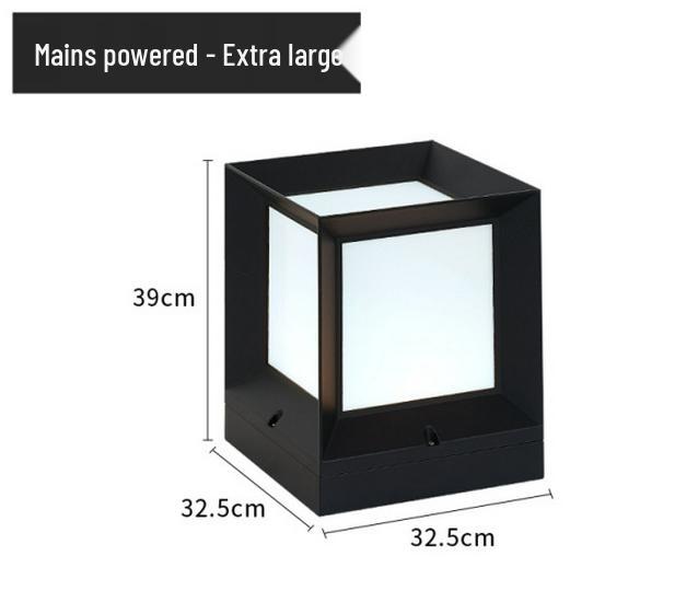 European-Style Solar Waterproof Outdoor Square Light for Courtyards, Villas, Parks, Fences, and Gates 