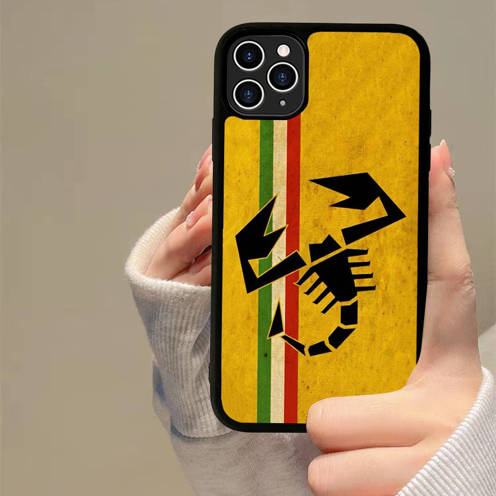 

A-Abarth LOGO PC+TPU Protective Phone Case For IPhone 17 16 Pro Max 15 Plus 14 13 12 11 Cover iPhone 12
