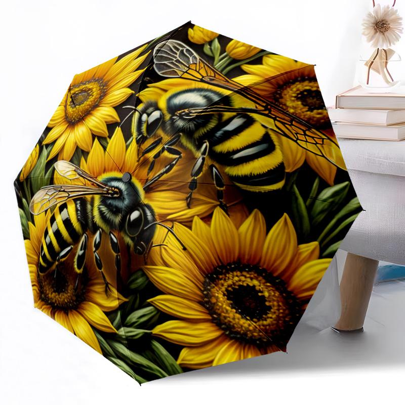 Honey Automatic Umbrella Folding Umbrella with 8 Ribs Weight Perfect for Outdoor Adventures Elegant Umbrella