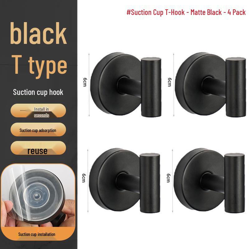 Stainless Steel Traceless Vacuum Suction Cup Hook for Kitchen and Bathroom Towels