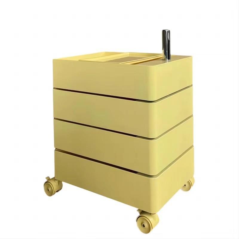 ארון צד מיטה מסתובב עם מגירה