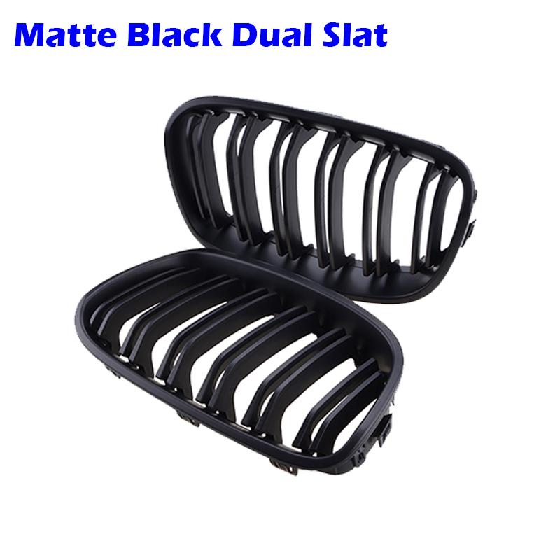 Rhyming Racing Kidney Grille Double Slat Sport Grill For BMW Pre-LCI F20 F21 1 Series 2012-2014,Car Accessories Replacement