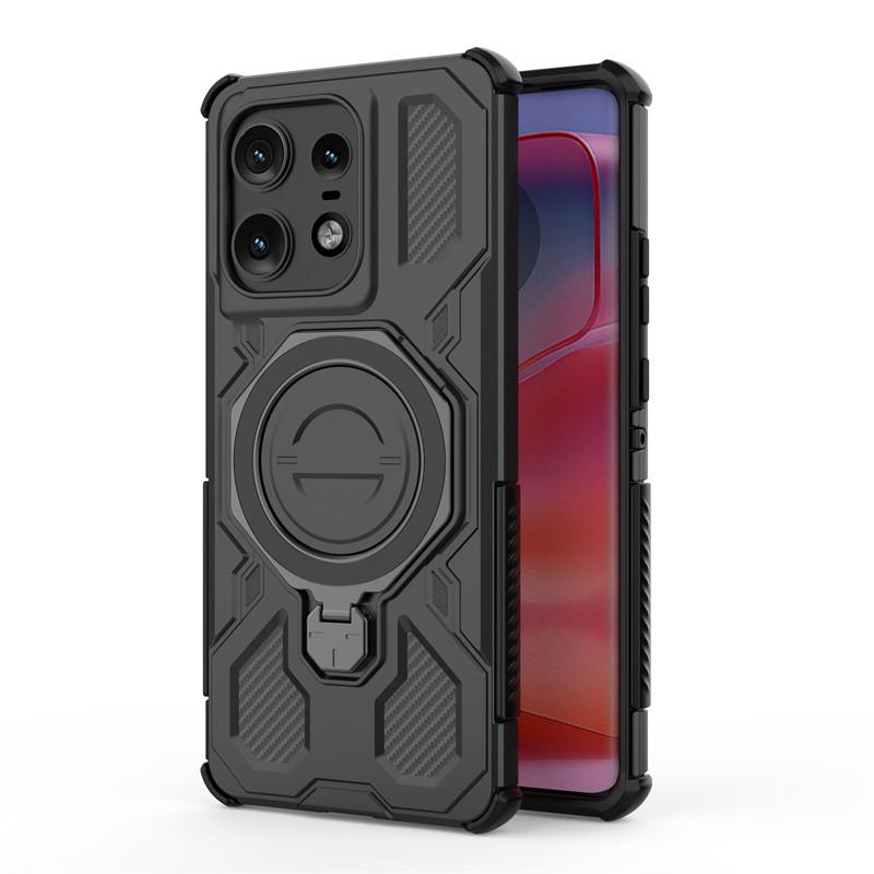 

For Motorola Edge 50 Pro Case Moto Edge 50 Pro Cover Holder Magnetic Wireless Charging Protective Phone Cases Edge 50 Pro Funda Motorola Edge 50 Pro чёрный