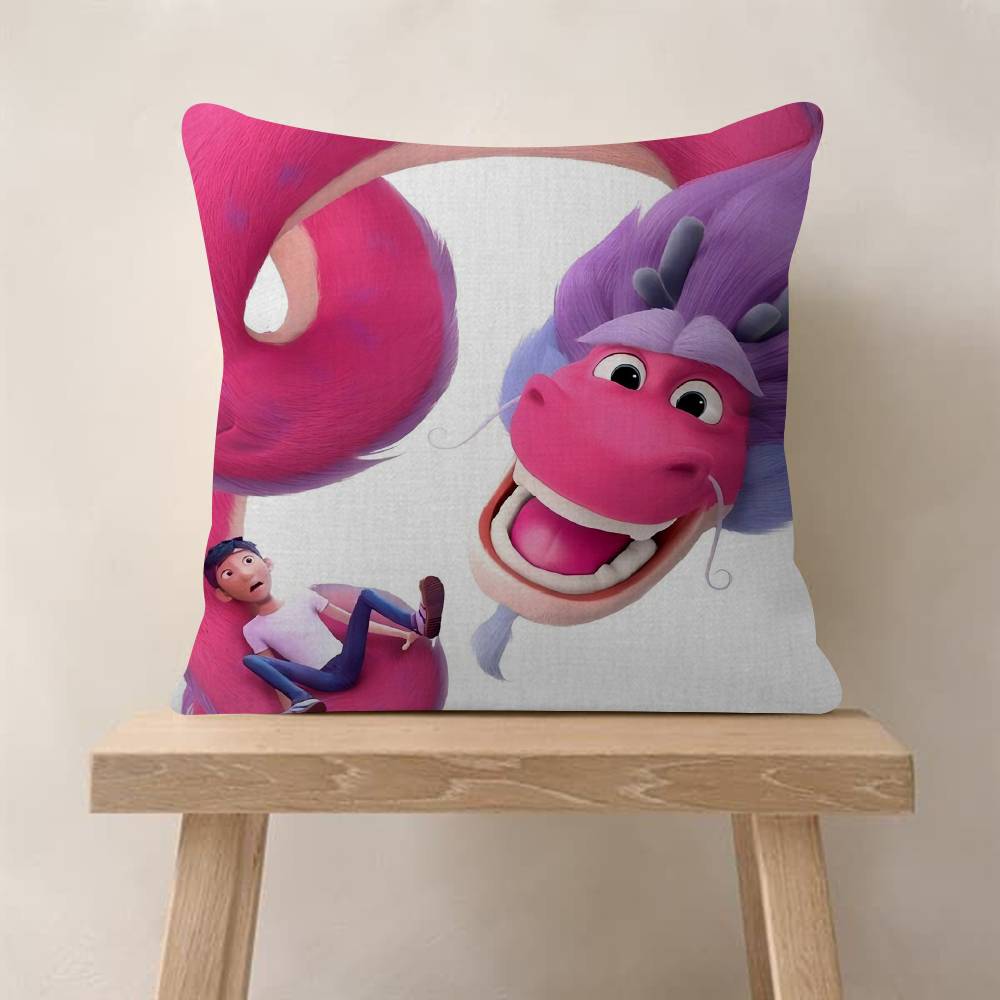 Cartoon Wish Dragon Movie Cushion Cover Pillowcase Upholstery Sofa Throw Pillow Home Decor Pillowcas