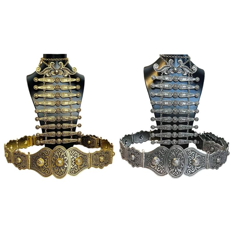 Premium Zincs Alloys Wedding Belt And Armors Intricate Authentic Caucasian Themed Durability Waist Belt For Grooms