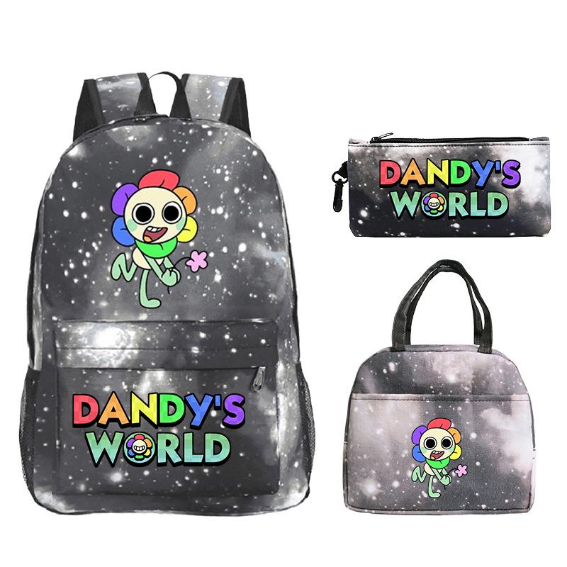 New Dandy's world game merchandise personalized printing primary and secondary school schoolbag three-piece set