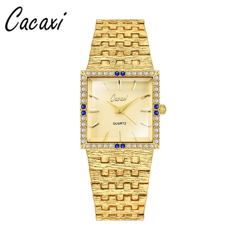 Cacaxi Vintage Square Watch Ladies Fashion Green Diamond Watch