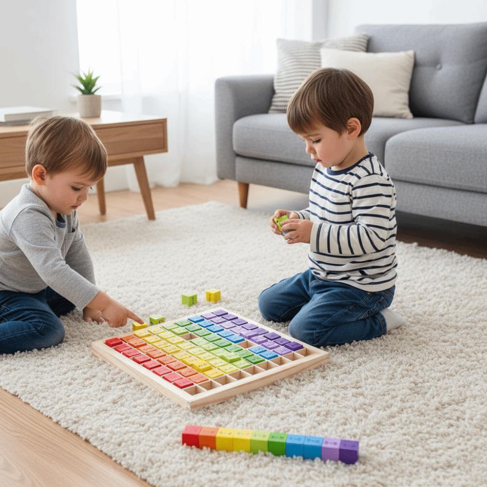 Wooden Multiplication Table Board Interactive Puzzle Learning Toy Math Education Toy  Learning