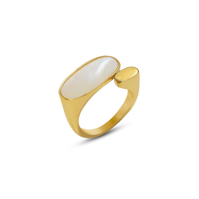 Fashionable Temperament Ring With An Open Mouth Ring For Women One Size золотой