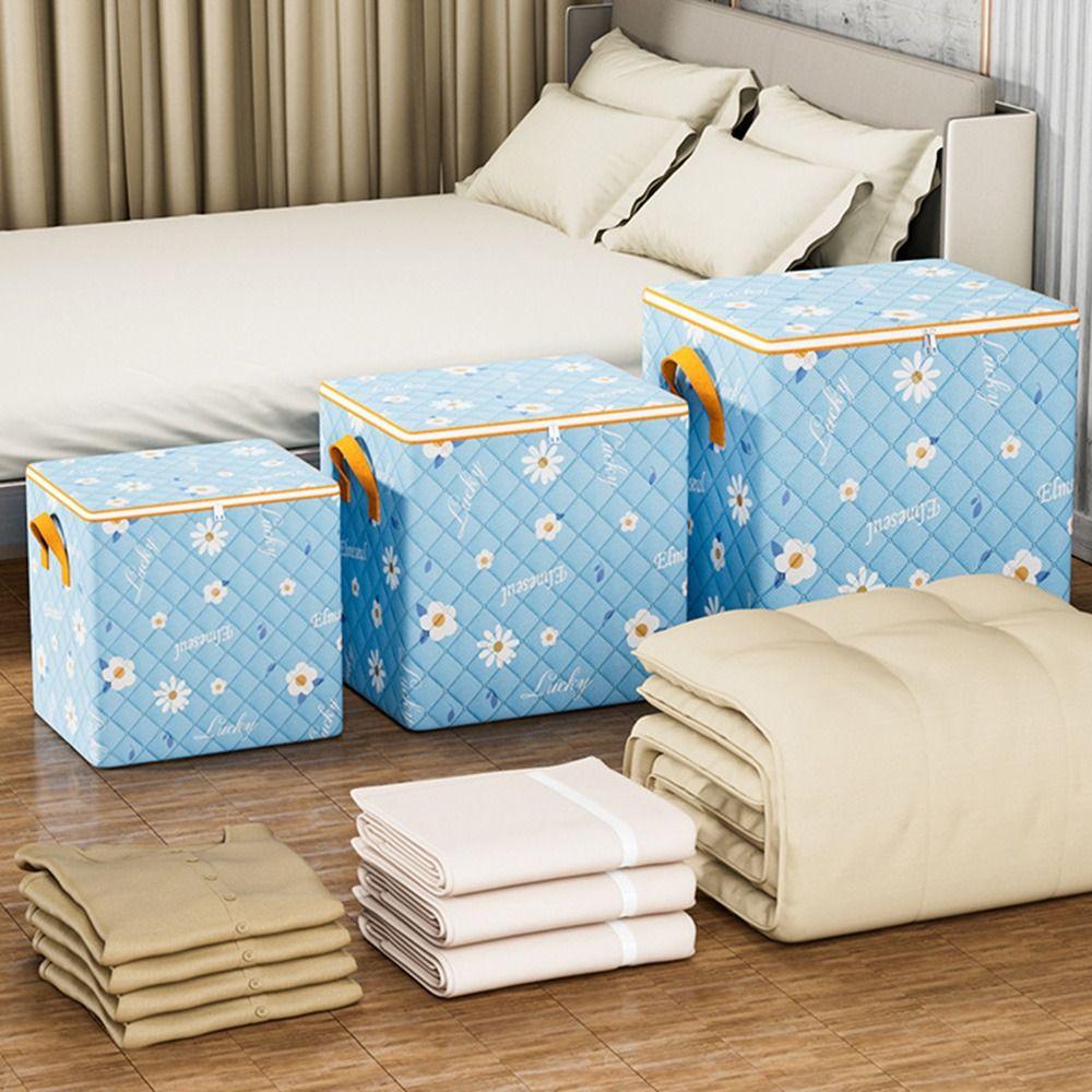 

Fabric Quilt Storage Bag with Handles Folding Storage Baskets Fabric Storage Bag for Cupboard
