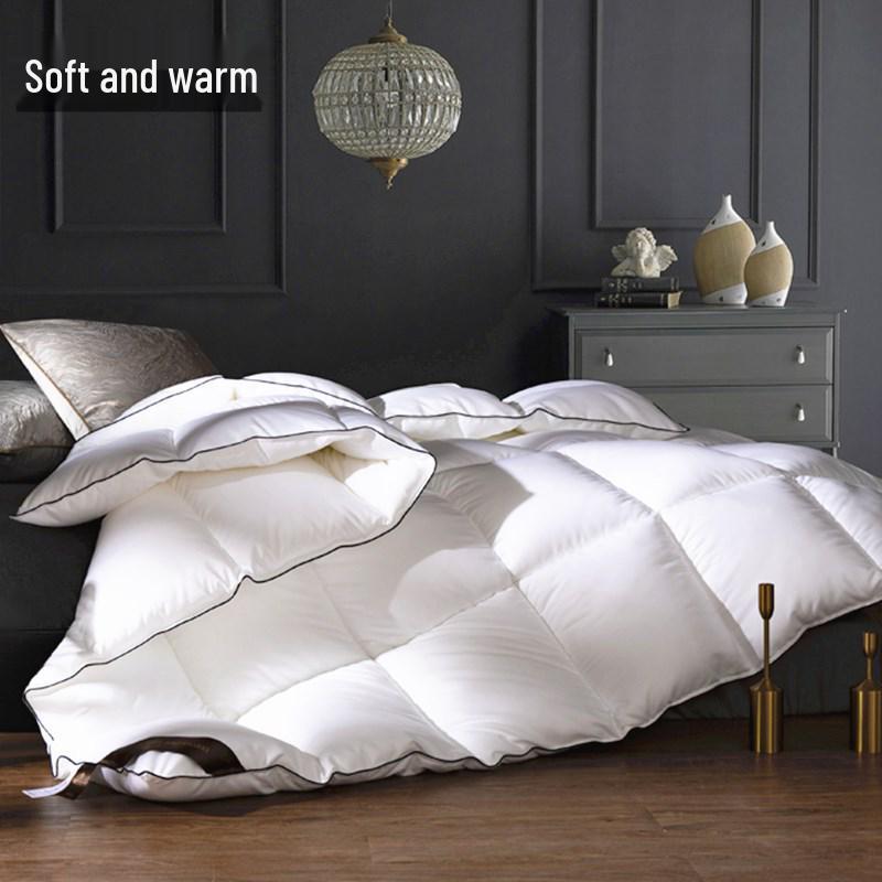 

Утолщенное всехлопковое пухонепроницаемое одеяло из перьевого бархата для зимы: Теплое шелково-хлопковое постельное белье пуховое одеяло 150x200cm Custom