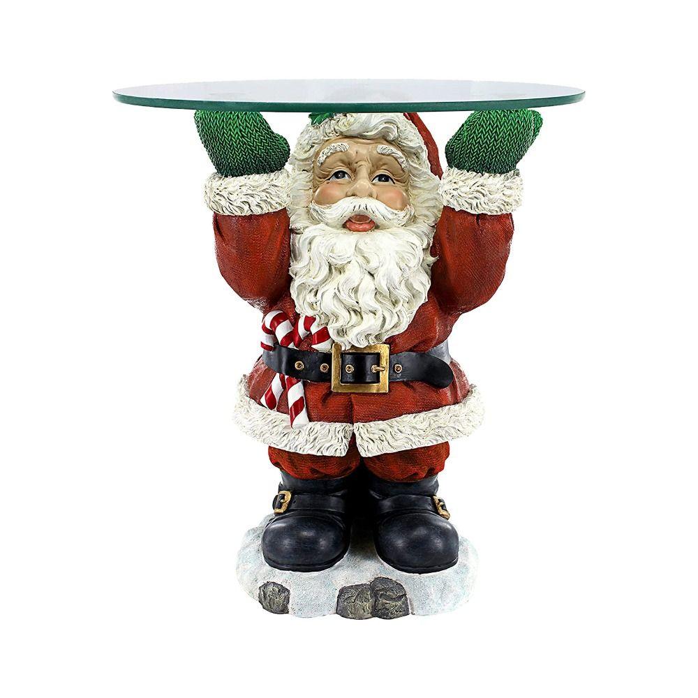 Statue Resin Party Supplies Santa Serving Tray Table Ornament Christmas Decor Xmas Fruit Plate
