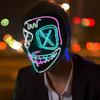 Wireless Scary Glowing Mask LED Halloween Horror Neon Light Carnival Party Mask Glow In The Dark Cosplay Costume Supply