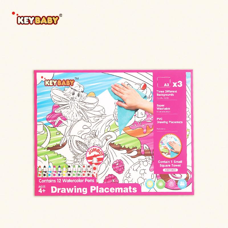 Keybaby Sihirli Su Çizim Kitabı: Çocuklar İçin Anında Ortaya Çıkan Renk Değiştiren Eğitici Kitap