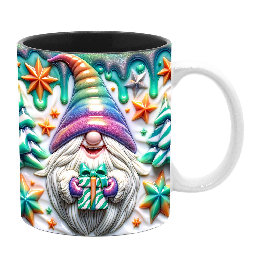 3D Snowman Santa Christmas Ceramic Coffee Mark Cup Tree Snowman Gnome