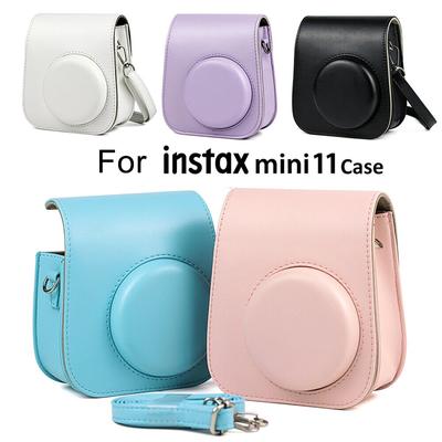 Instant Camera Case For Instax Mini 11 Leather Bag Solid Color Case Protective