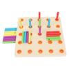 Wooden Geoboard Hand Eye Coordination Sensory Training Safe Wood Mathematical Array Block for Kids O