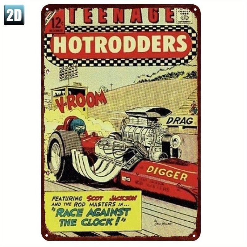 Automotive Metal Decorative Painting: Gifts for Car Lovers Garage Home Style
