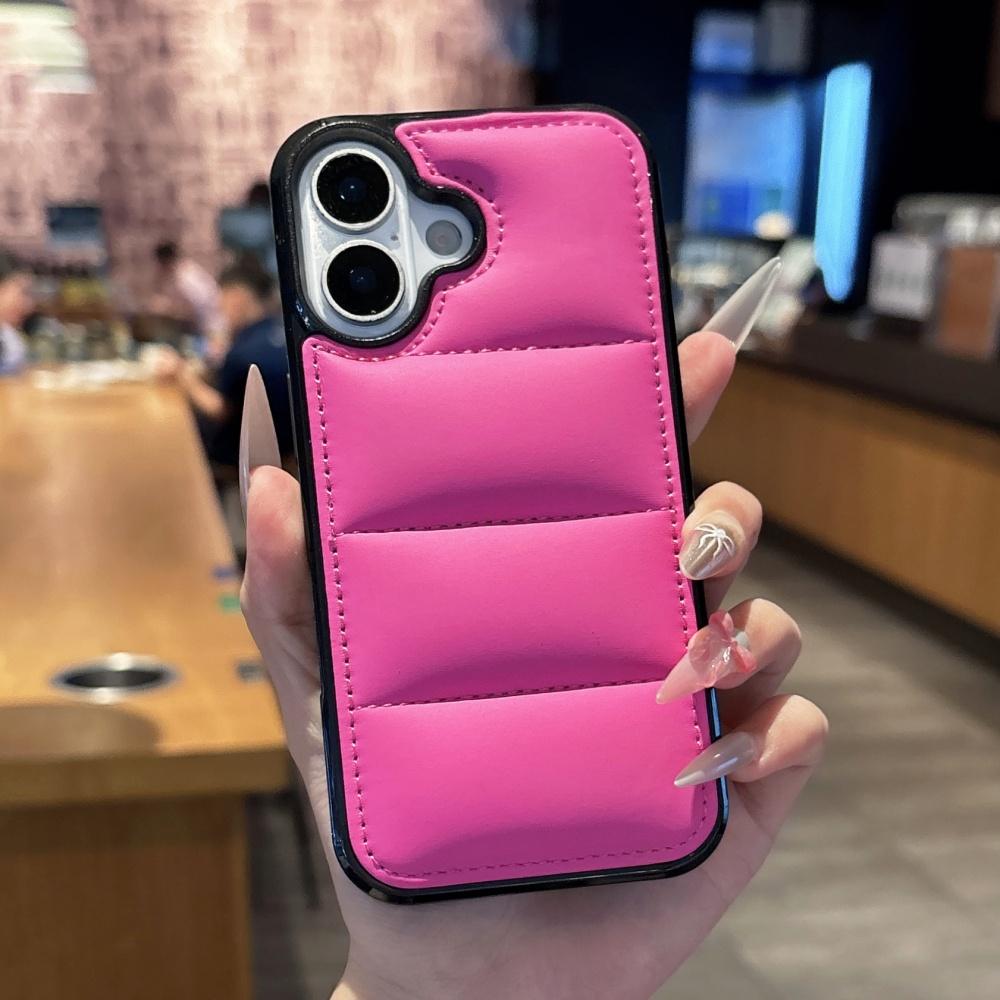 

Luxury Down Jacket Silicone Phone Case For iPhone 17 Air 16 15 Plus 14 13 12 Pro Max 17ProMax Winter Colorful Soft Puffer Cover iPhone17