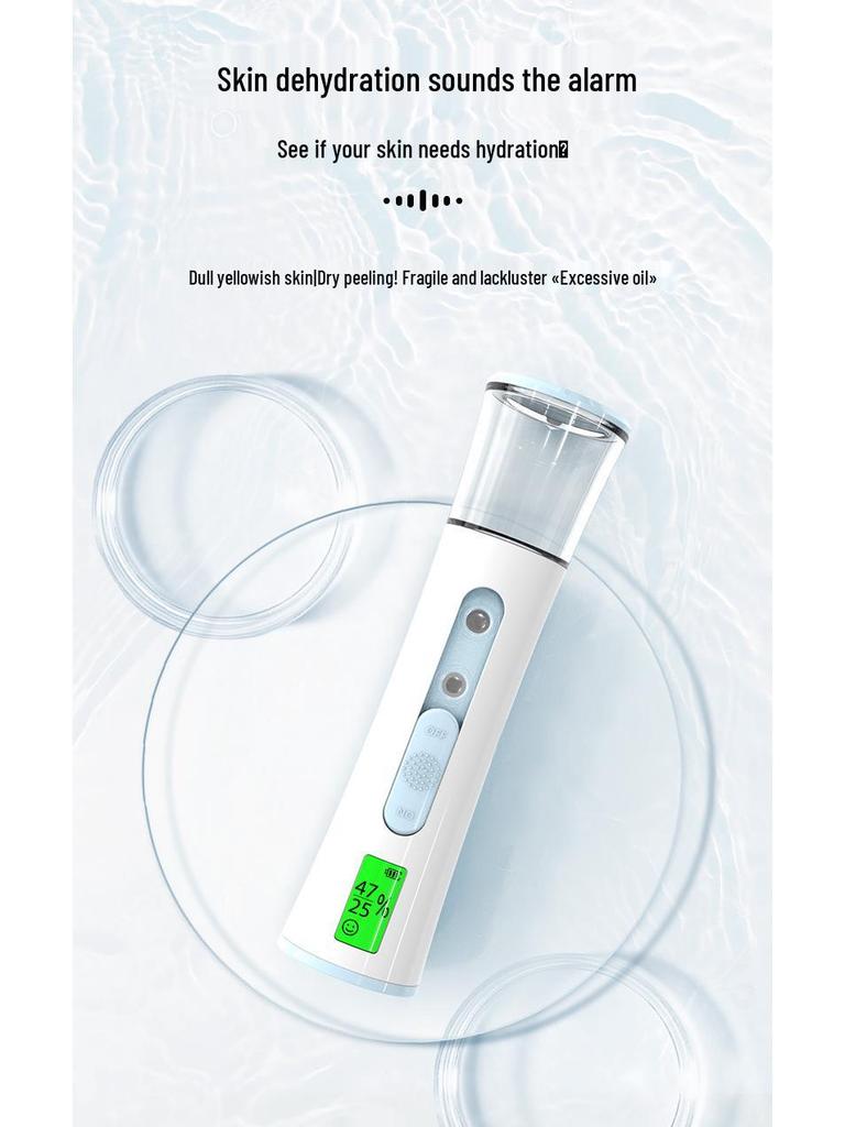 Nano Spray Rechargeable Facial Steamer & Humidifier - Double Spray Cold Mist Beauty Device