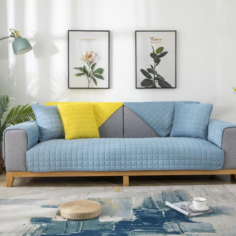 Sofa Sitzplatz-Kapazität Abdeckung Zweisitzer Füller Weicher Plüsch Schutzhülle Einheitsgröße Passt für die meisten Einfarbige Staubschutz Sicherer Griff Dicker Diwan 70x70cm