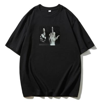 Casual Gothic 100% Cotton Printed Women T Shirts 2024 Summer New Streetwear Plus-size Female Loose Tees Oversized Tops 70542