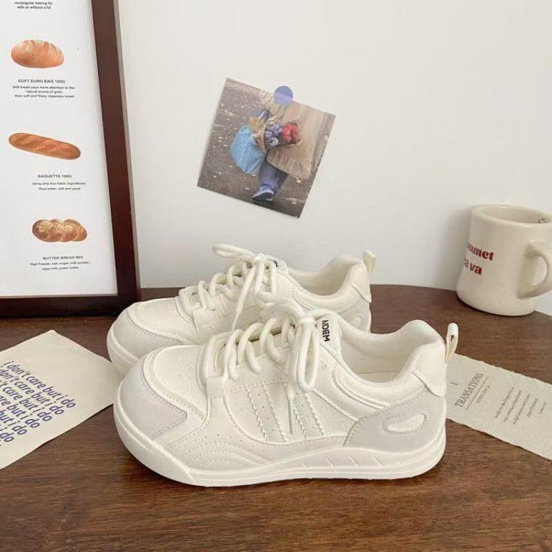 Niche breathable autumn new student sports board shoes platform white shoes women