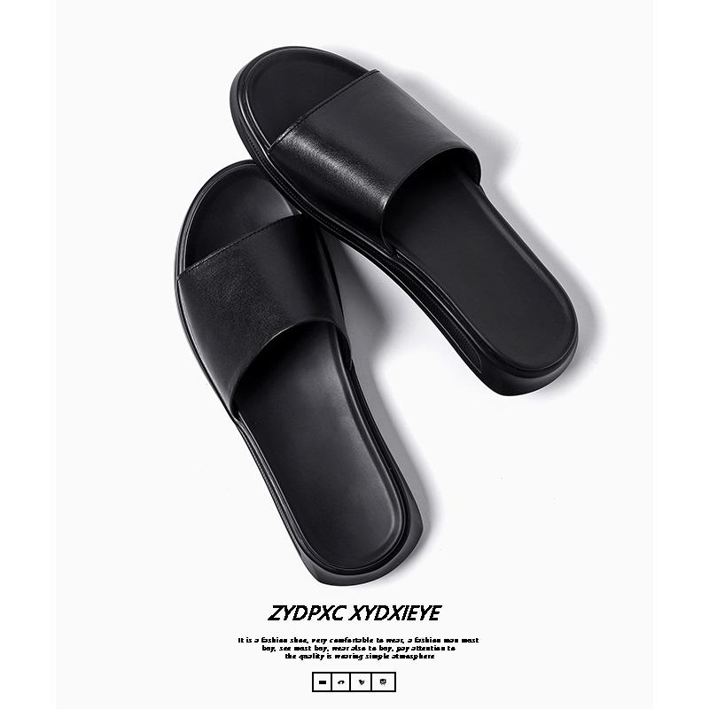 Men's simple one-word sandals summer breathable outdoor teenagers wear beach shoes 2025 direct sales 1400-B