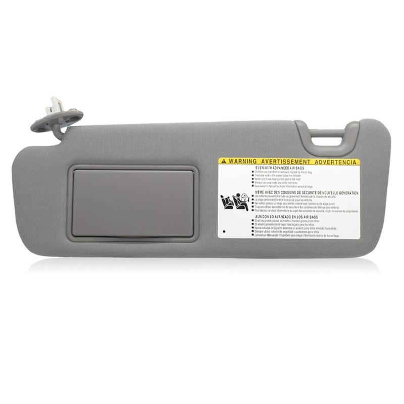 Car Left Right Sun Visor With Mirror Light for Toyota Highlander 2014 2015 2016 2017 2018  Beige/Grey 743100E074A0