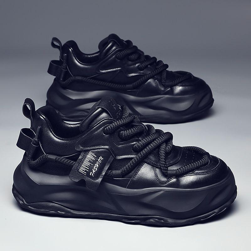 Modne Letnie Oddychające Męskie Buty Sneakersy na Platformie Marki Projektanckiej Wygodne Grube Buty do Biegania Moda Casual But Męski Plus