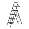 Échelle à 4 marches, Marchepied pliant avec large pédale antidérapante, Plateau à outils, Poignée de confort, Capacité de 272 kg, Échelle portable en acier, Multi-usage pour