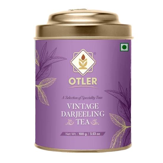 

Otler Vintage Darjeeling Black Tea Loose Leaf – 100% Natural Whole Leaf Tea Grown at 4500–7500 ft – Vacuum Sealed – 100g (New & Improved) 100GM