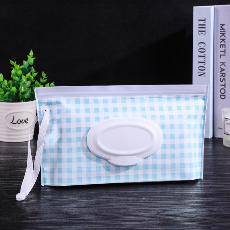Waterproof EVA Baby Wipes Tissue Bag with Window and Pull-Out Design