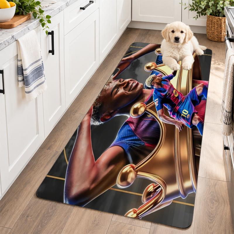 Flannel Kitchen Mat Lamine Yamal Soft Area Rug Non Slip Floor Carpet Home Decoration