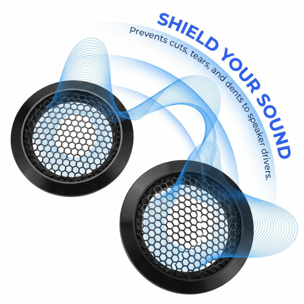 

2Pcs OD 64mm Car Speaker Cover Metal Mesh Subwoofer Guard Easy to Install Speaker Grill Car Audio