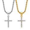 2026 Jewelry Fashion Trend Inlaid Zircon Cross Pendant Necklace Men's Party Jewelry Accessories