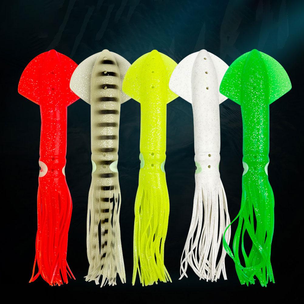 5Pcs 30cm Fishing Soft Lures Luminous Octopus Sea Fishing Wobbler Fishing Soft Bait Artificial Bait