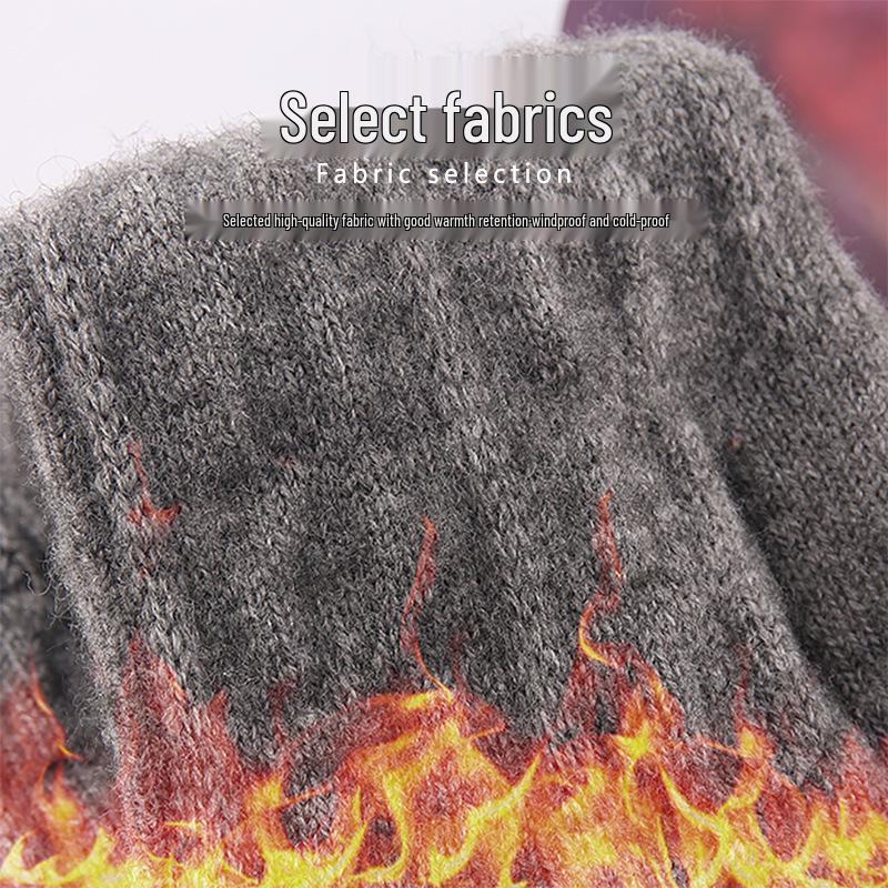 Winter Alpaca Wool Fingerless Gloves for Men, Women, Students - Ideal for Cycling and Writing