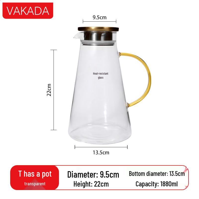 VAKADA High-Borosilicate Glass Beverage Dispenser