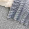 Gray Fashion Turtleneck Sweater Dress For Women New Autumn Winter Chic Long Sleeves A-Line Pullover Loose Knitted Dresses