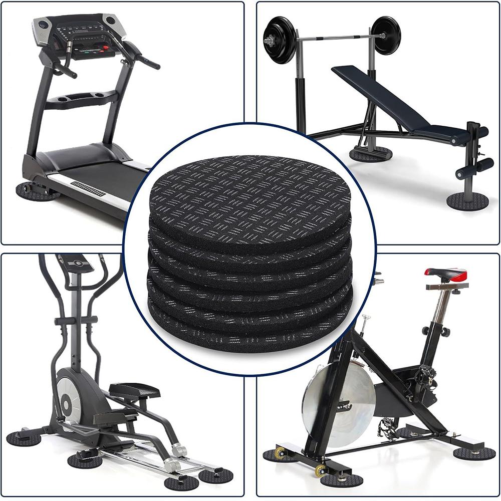 6pcs Non-Slip Walking Pad Mat for Under Treadmill & Exercise Bike Machines
