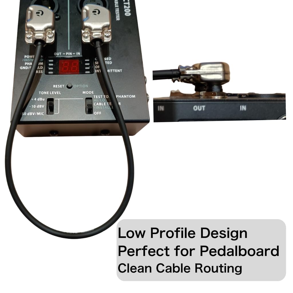 30cm Patch Cable, L-shaped, Pancake Plug, Low Profile, High Durability, Quantity Selectable (1 cable)